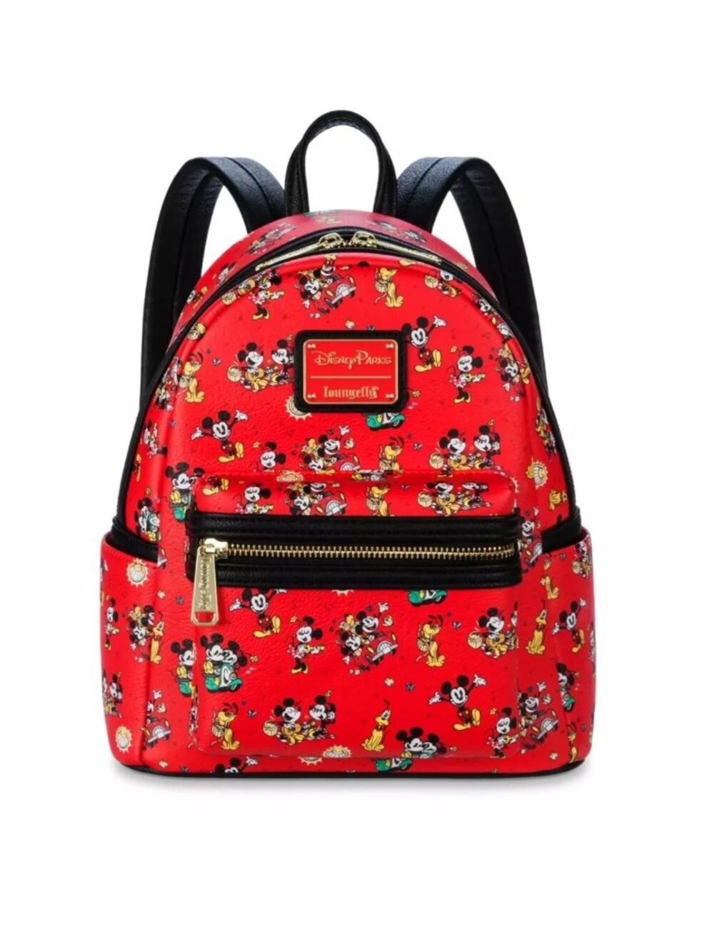 Disney Parks Loungefly Mickey Mouse Minnie Mouse Pluto Mini Backpack